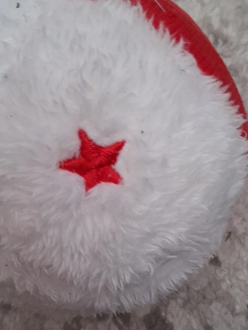 Plush Snow Friend Beanie Toy - White and Red